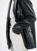 Neoma Leather Coat Black