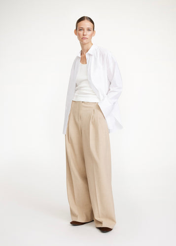 Cymbaria High-Waist Trousers Cinnamon Brown