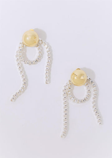 Chain Loop Earrings Gold & Silver