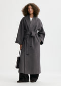 Trullem Wool Coat Dark Grey Melange