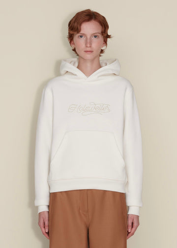 Zoe Embroidery Hoodie | Ecru