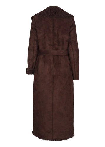 Elin PU Suede Shearling Coat