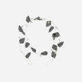 Girlander Black Leaf & Pearls