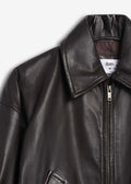 Iben Zephyr Leather Jacket Espresso Brown