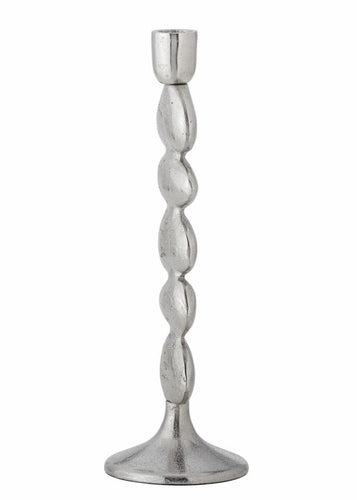 Metina Candle Holder Silver Aluminum