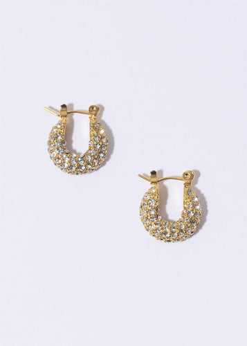Tiny Diamond Hoops