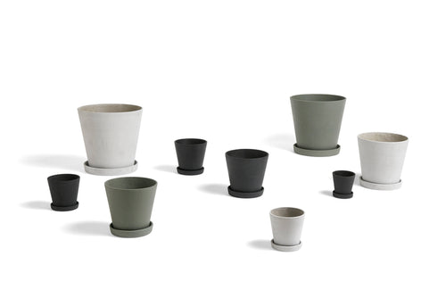Flowerpot With Saucer X-Large Black