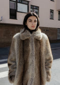 Scarlet Long Fox Coat