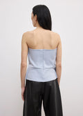 Sculpted Tube Top Dove Blue