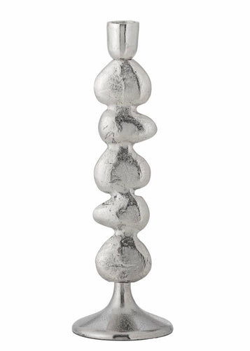 Metina Candle Holder Silver Aluminum