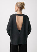 Dive Open Back V Sweater Rocky