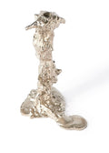 Drip Candle Holder L Silver