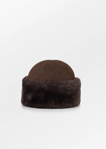 Dora Shearling Hat Chocolate Brown