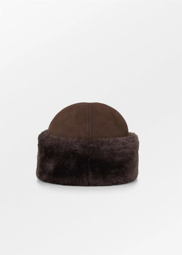 Dora Shearling Hat Chocolate Brown