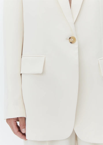 Elton Classic Gabardine Blazer Ivory Shade