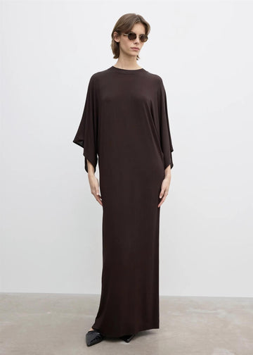 Jersey Kimono Dress Chocolate Brown
