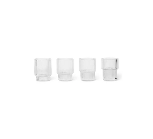 Ripple Glass Clear 4-Pakning