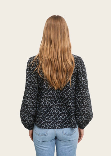 Karro Blouse | Black Lupin Print