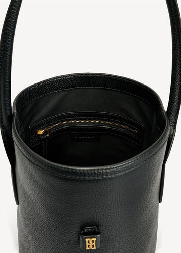 Marylle Grainy Bucket Bag Black
