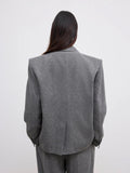 Flannel Blazer Light Grey Melange