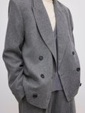 Flannel Blazer Light Grey Melange