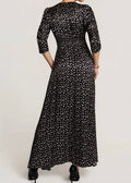 Jacquard Button-Down Dress Black Bliss