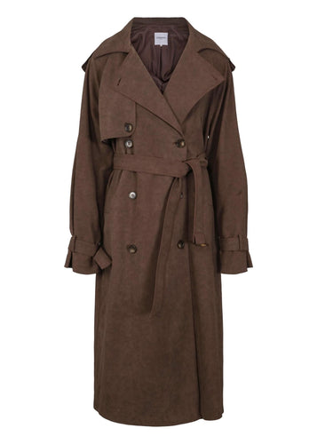 Caia Suede Coat Brown