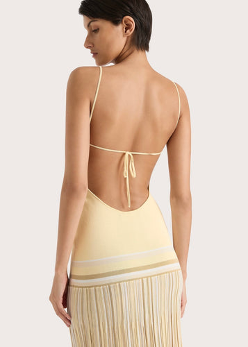 Citara Maxi Dress Butter Stripe