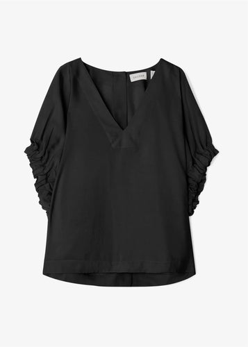 Rouched V-neck Top