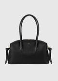Brioche Duffle Black Pebble Grained Leather