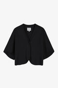 Short Wool Cardigan Black