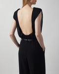 Draped Knit Top Black