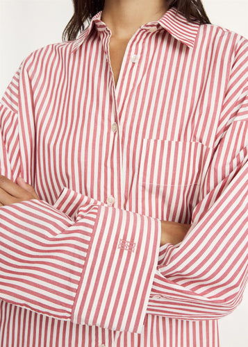 Derris Shirt Red White Stripes