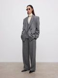 Flannel Blazer Light Grey Melange