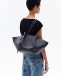 Large Mochi Black Pebble Grained Leather