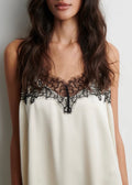 Lacia Contrast Mini Dress Cream & Black