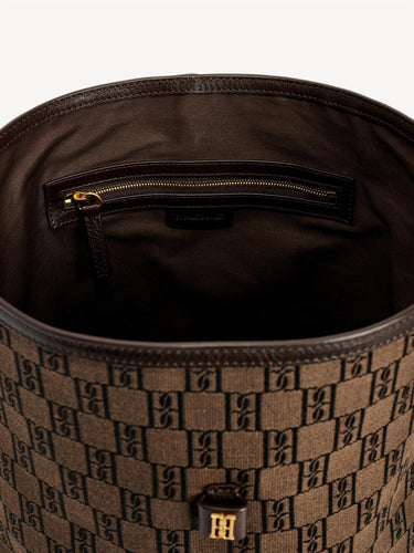 Maryllon Grainy Bucket Bag Brown