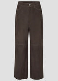 Zonie Suede Jeans Chocolate Brown