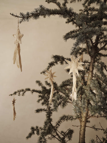 Vela Star Ornaments Set of 4 Natural