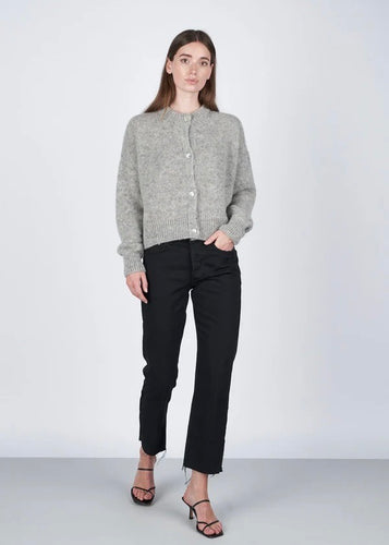 Fuzzy Cardigan Light Grey