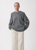 Dive Open Back V Sweater Grey Camo