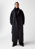Carmella Wool Coat Black Mel