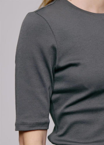 Marianne Rib Tee Volcanish