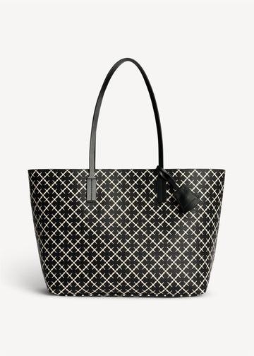 Abigail Printed Tote Bag Black