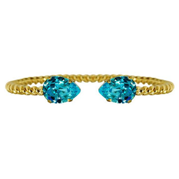 Mini Drop Armbånd | Gold & Aquamarine