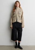 Crosette Knit Cardigan Beige