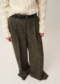York Pants Black & Brown Herringbone