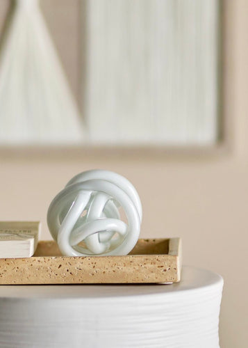 Knot Deco White Glass
