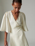 Camilla Contrast Linen Dress Jetstream