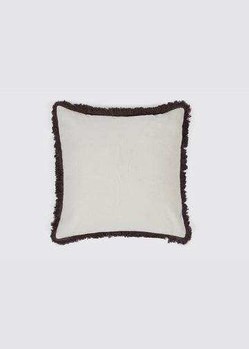 Fey Fringe Cushion Cover Brown